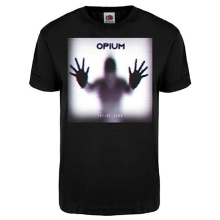 Opium Designer Tee by Lucius Echo Music featuring a bold graphic design.